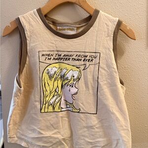 Billie Eilish Cream Graphic Crop Top